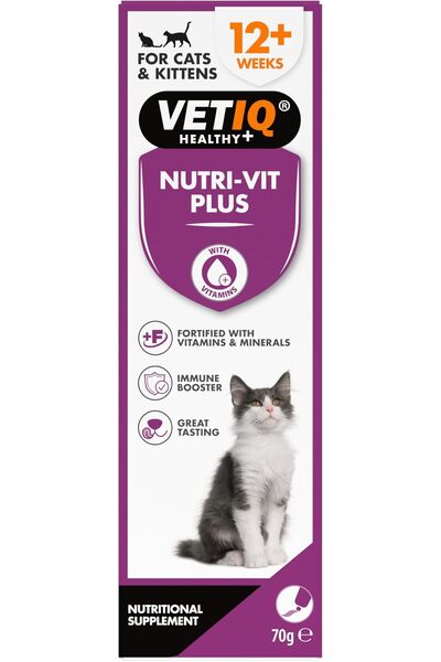 Vetiq مكمل غذائي للقطط من فيت-آي كيو، معجون نوتري-فيت بلس 70 جرام