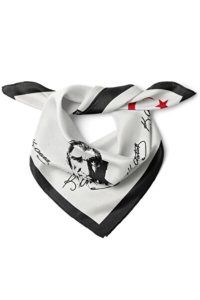 nehir eşarp Ataturk Pattern Scarf Bandana 50X50 cm