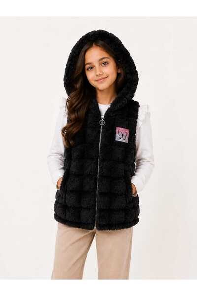 markam pink Buple Peluş Yelek İçi Astarlı Kız Çocuk