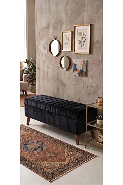 yuse aksu CİZGİ KAPİTONE SANDIKLI PUF 100X40X45