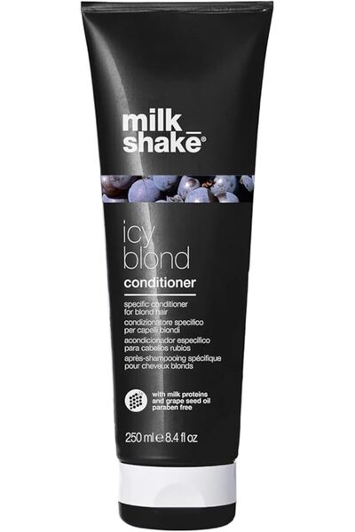milk_shake بلسم آيسي بلوند - بلسم فضي بلمعة سوداء للشعر الأشقر الفاتح جداً وا...