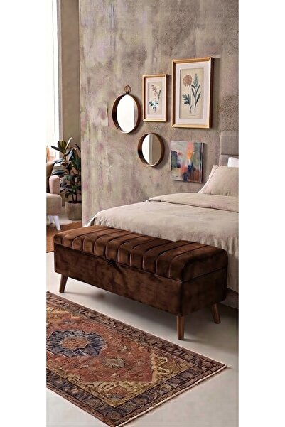yuse aksu CİZGİ KAPİTONE SANDIKLI PUF 140X40X45
