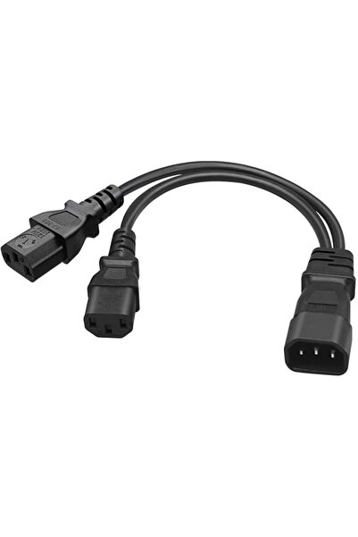 KASTWAVE كابل طاقة مقسم على شكل Y بطول 1 قدم من C14 إلى C7 + C13، كابل تحويل ...