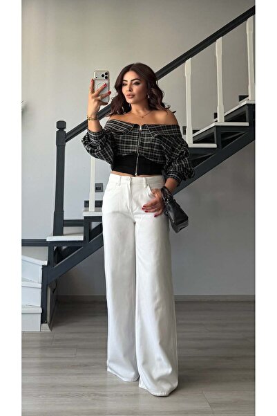 Oslove White Draped Tencel Trousers