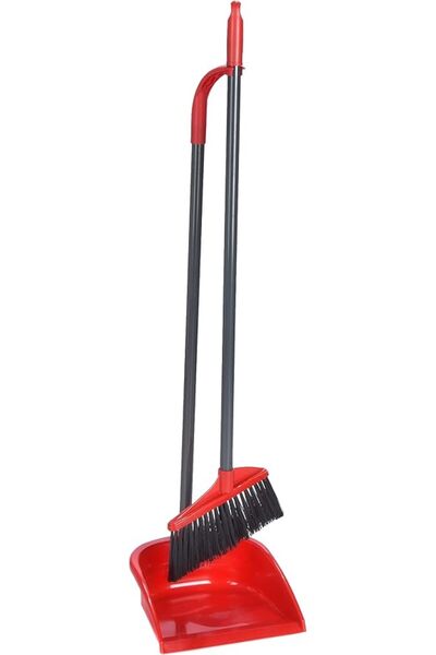 Vileda Silimo Vileda Long Handle Dustpan & Broom Set – 80 cm Ergonomic Dustpa...