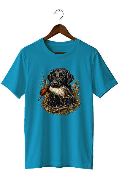 WİDİ Ανδρικό μπλουζάκι με στάμπα Labrador Duck Hunt – Κοντομάνικο μπλουζάκι μ...