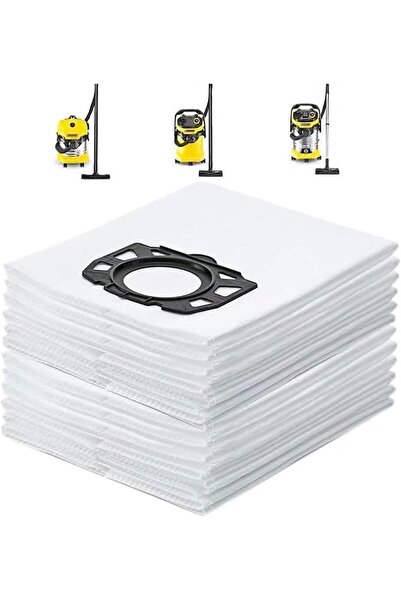 GENERAL 12 عبوة من أكياس التفريغ 2.863-006.0 لـ Karcher، أكياس الفلتر القطنية...