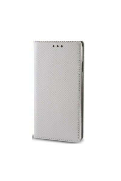 OEM Έξυπνη Μαγνητική Θήκη για Samsung A7 2017 Ασημί