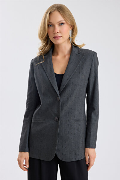 HomeStore Stone Detailed Viscose Blazer Jacket