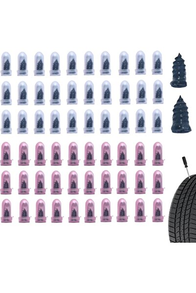 GENERAL 60 Pcs Spiral Rubber Tire Repair Nails, Pre-Coated Sealant, 2 Sizes, ...