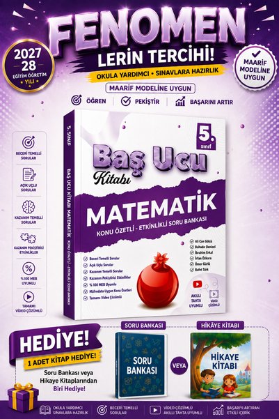 Fenomen Yayıncılık Nartest 5 sınıf matematik başucu kitabı maarif modeline uy...