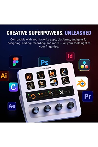 Elgato Stream Deck + White, Audio Mixer, Production Console and Studio Controller for Content Creato