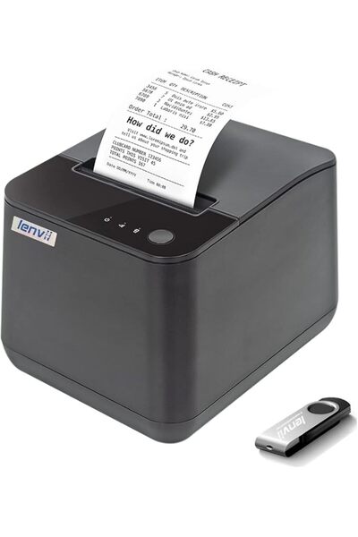 LENVII LV-R380 POS Thermal Printer 80mm with Auto Cutter,POS 80MM Receipt Pri...