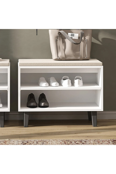 ROOMART Nord Vestiyer , Portmanto Kapaksız Raflı Bench 73,6 x 53 cm