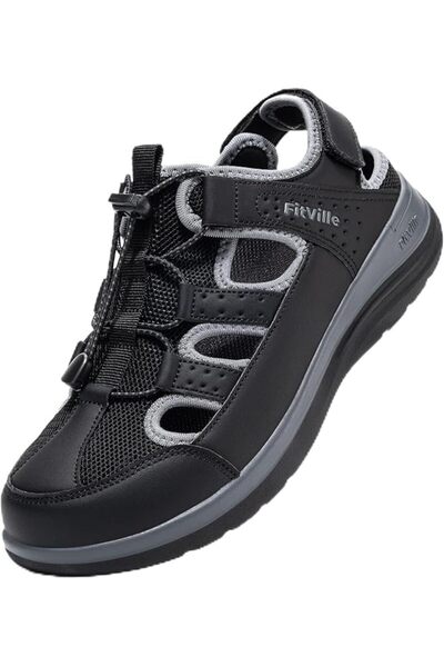 FitVille Womens Wide Comfortable Sandals, Lightweight Flat Sandals for Women ...