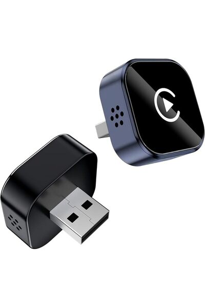 Generic محول لاسلكي 2 في 1 لـ CarPlay للآيفون وأندرويد أوتو، دونجل سهل التوصي...