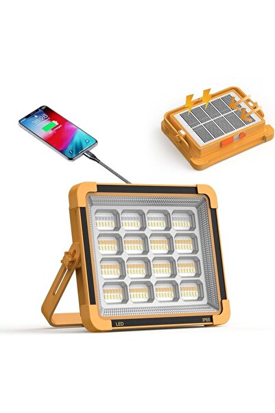GENERAL 400W LED Portable Solar Work Light, 5 Modes Camping Lamp with USB Cha...
