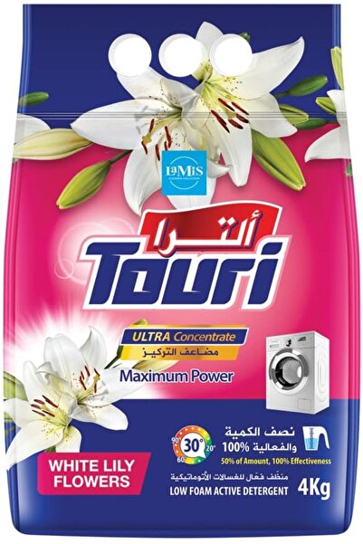 V-LINE TOURIST Touri Ultra White Lily Automatic Clothes Washing Powder 4000 g
