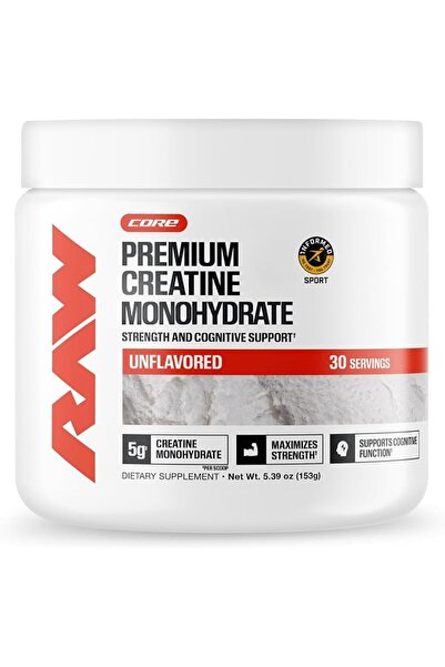 RAW Creatine monohydrate Powder, unflavored, 30 Servings