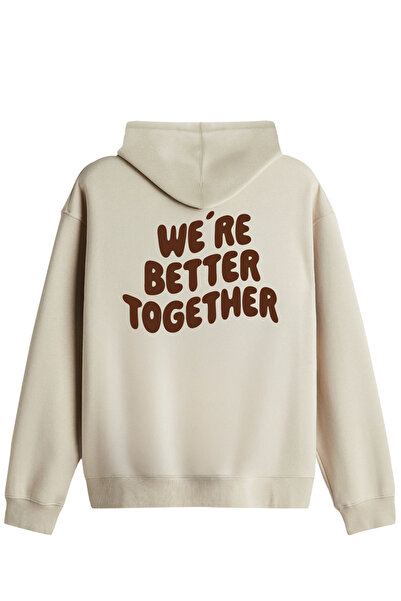 BetterThanCo Better Together Printed Unisex Hooded Collar Hoodie