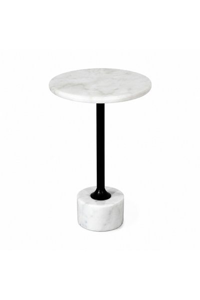 DEC4 Modern Side Service Table with Marble Surface and Base