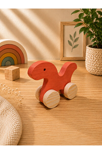 websunday Wooden Honey Toy Dino Natural Handmade Toy