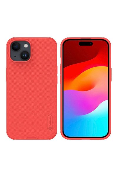 Nillkin Husă pentru iPhone 15, Seria Frosted, PVC - Roșu