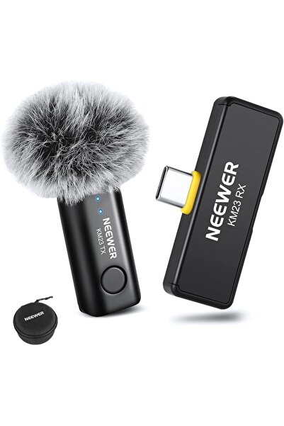 NEEWER نظام ميكروفون لافالير لاسلكي لـ USB C، متوافق مع آيفون 16 و15 وسامسونج...