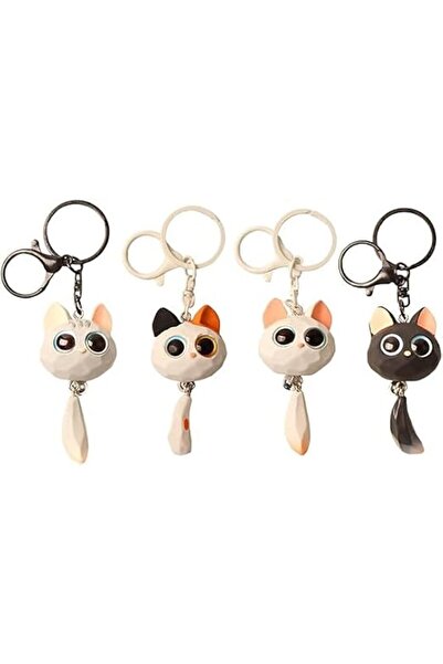 Tazweeq 4 Pcs Cute Cat Set, 4 Styles Swinging Kitten Car Pendant, 3D Cartoon ...