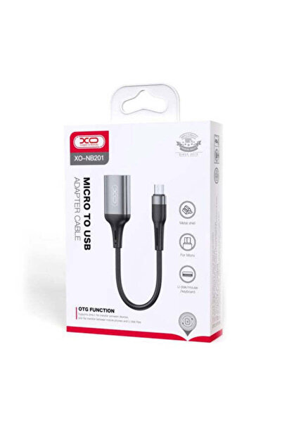 Xo OTG Transfer Cable NB 201, USB-A to MicroUSB, 15 cm - Black