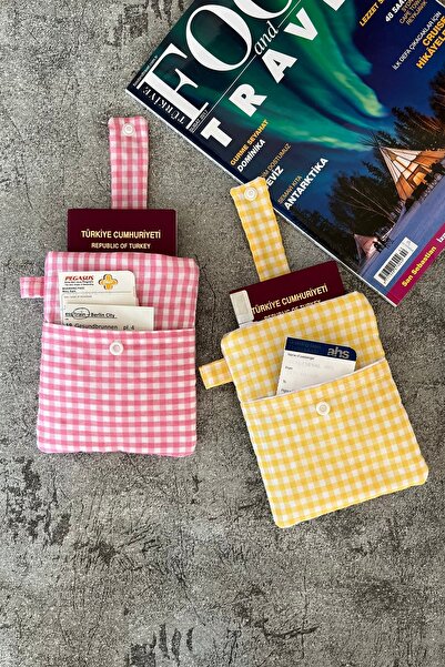 Generic Brand Fabric Passport Wallet Travel Organizer with Pockets