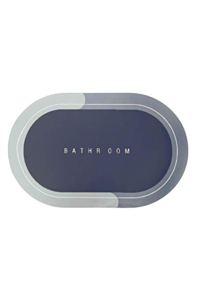 SIKS Covoraș de baie antiderapant, Model  "Bathroom ", Oval, 86 x 57 cm, Alba...
