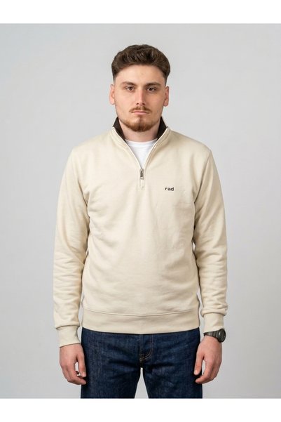 Erkek Premium Yarım Fermuarlı Yaka Detaylı Pike Sweatshirt