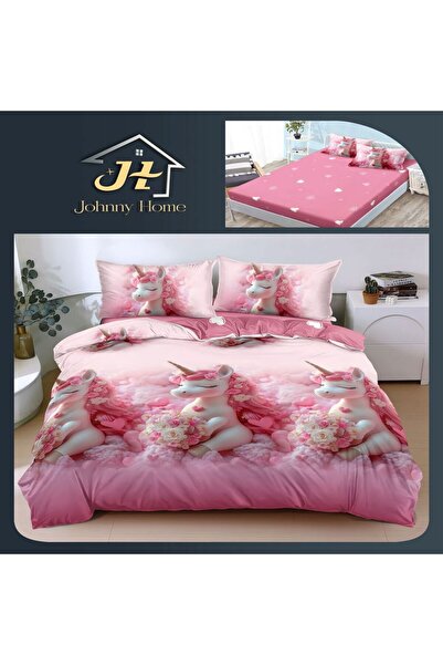 Johnny Home Lenjerie 4 piese-cearsaf cu elastic