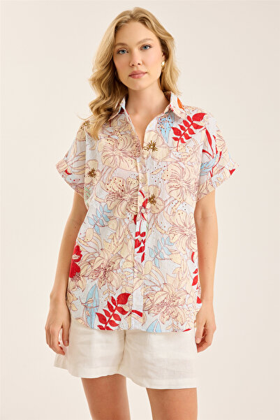 HomeStore Large Floral Patterned Shirt