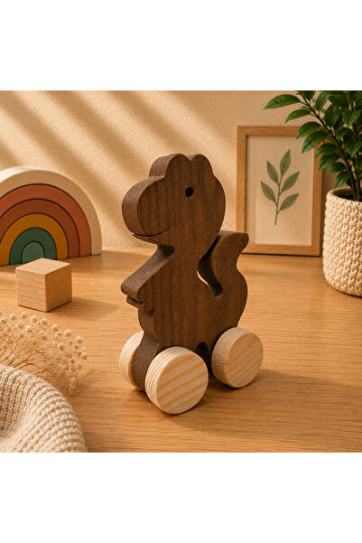 websunday Wooden Honey Toy Trex Natural Handmade Toy