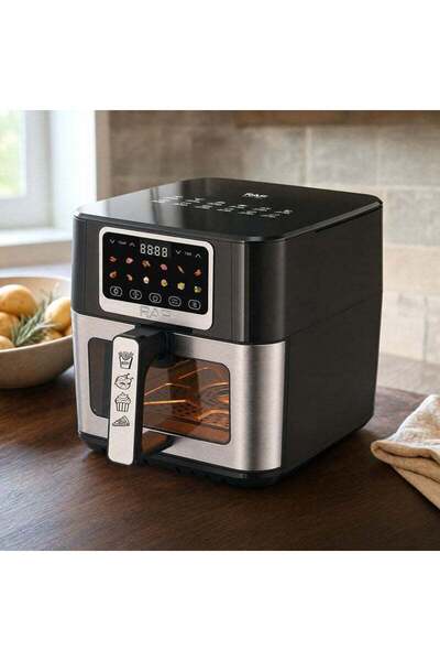 RAF Air Fryer RAF, 2500W, Capacitate 10 Litri, 12 Programe Automate de Gătire...