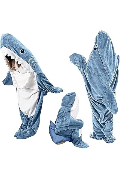 GENERAL Shark Blanket for Adult - Super Soft Cozy Flannel Throw Wearable Hood...