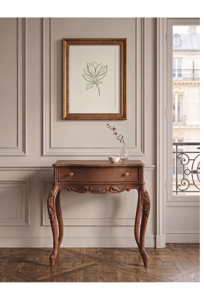 Woodenbend Milano Ceviz Dresuar 92x45x83 cm | Klasik Ahşap Antre ve Hol Dresuarı