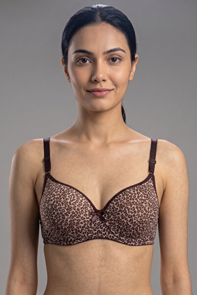 Laperissa Πλεκτό σουτιέν με μικροσυσκευασμένο T-Shirt Bra και τιράντες