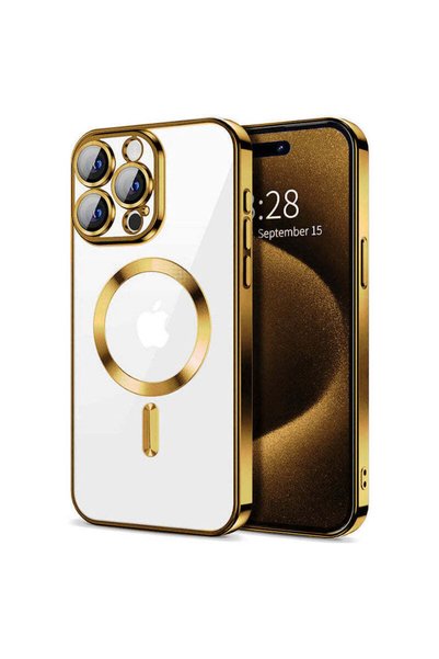 Maxcell Carcasă placată pentru iPhone 13 Pro Max, din silicon cu MagSafe, Ele...