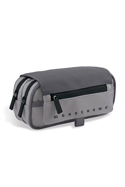 Monocrom Monocromo İki Bölmeli Kalem Çantası Pastel Gri 275652