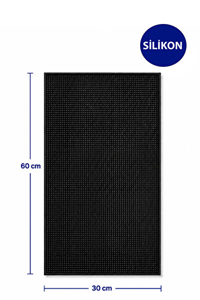 VODİNOX Bar Lastiği Bar Mat Silikon Cafe Bar Barista Kaymaz 30 x 60 CM