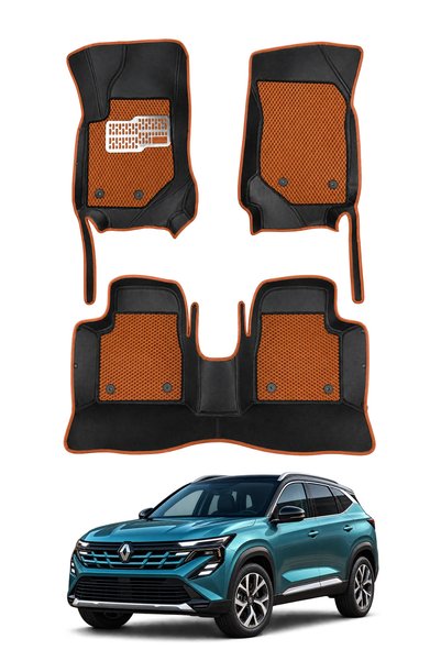 stiloto Renault Boreal (2026-Sonrası) Uyumlu 8D Deri Oto Paspas - Noktalı Desen