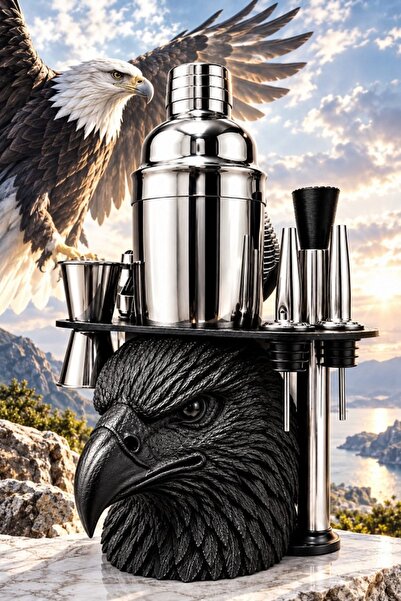 Bar Boss Professional Barware Kartal Tasarım Premium Kokteyl Hazırlama Seti 7...