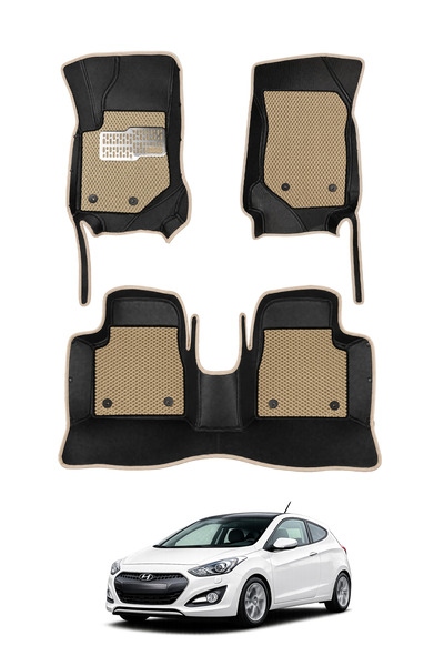 stiloto Hyundai i30 Hatchback (2012-2016) Uyumlu 8D Deri Oto Paspas - Noktalı...