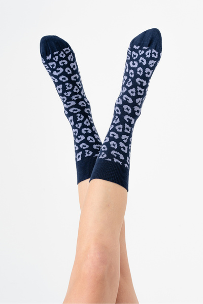 Albero Natur Leopard Patterned Unisex Gots Certified Organic Cotton Socks – V...