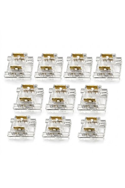 LEDIGANT Conectori drepți COB 8mm 2-Pin, set 10 bucăți, montaj fără lipire, IP20