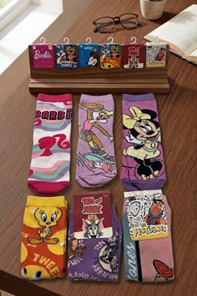 Disney Premium Girls' Cartoon Character Patterned Colorful 6-Piece Licensed S...