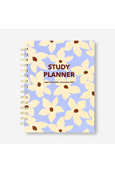 Flying Tiger Copenhagen Bej Çiçekli Çalışma Planlayıcı Defter